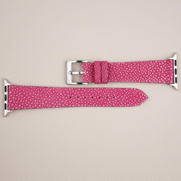 Pink Stingray Leather Apple Watch Band - Image 4