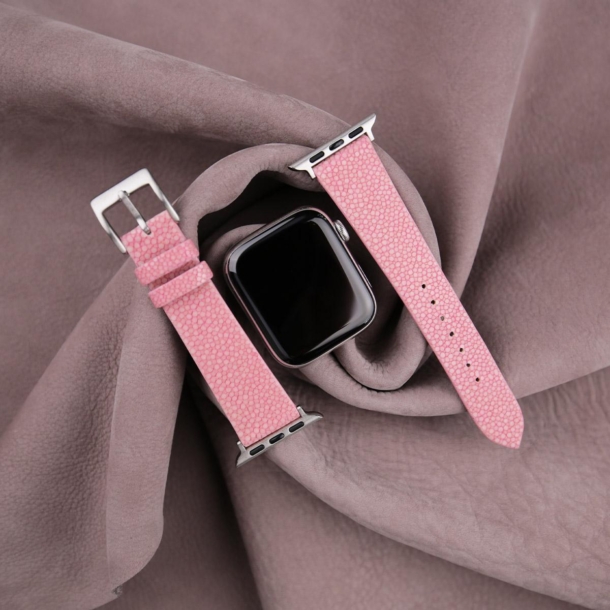 Light Pink Stingray Leather Apple Watch Band - Image 3
