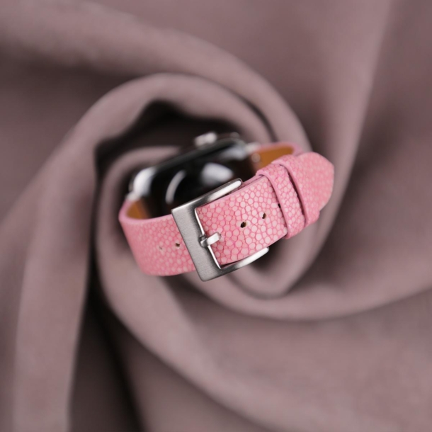 Light Pink Stingray Leather Apple Watch Band - Image 2