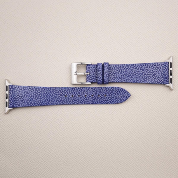 Blue Stingray Leather Apple Watch Band - Image 4