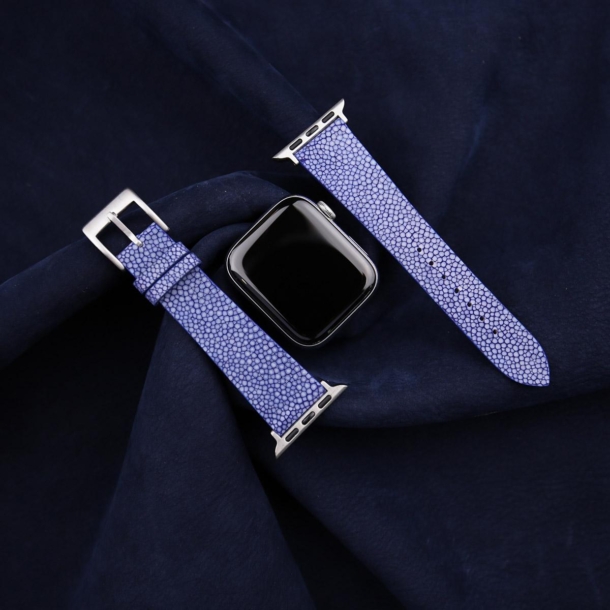 Blue Stingray Leather Apple Watch Band - Image 3