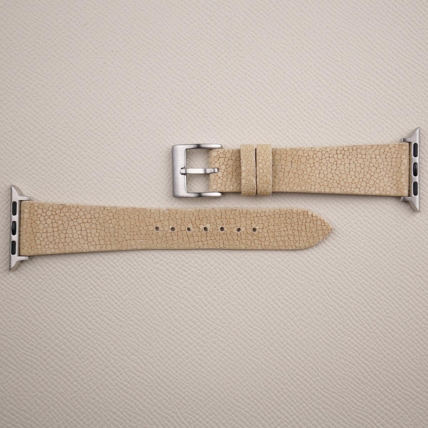 Beige Stingray Leather Apple Watch Band - Image 4