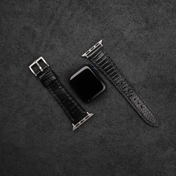 To My Wife – Black Lizard Leather Apple Watch Band Gift for Wife - Image 4