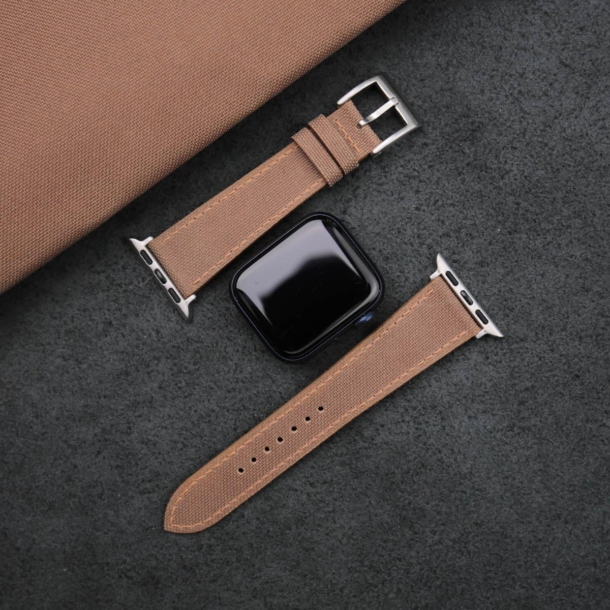 Brown Canvas Apple Watch Band - Image 3