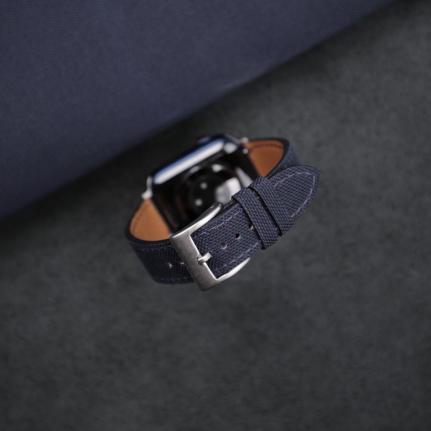 Navy Canvas Apple Watch Band - Image 2