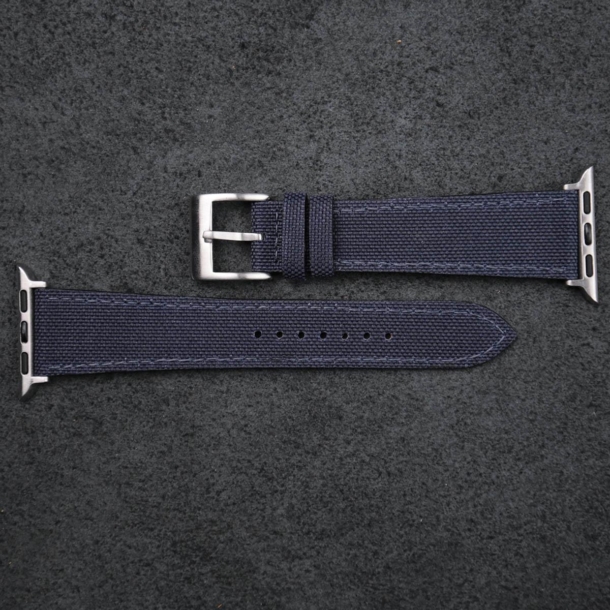 Navy Canvas Apple Watch Band - Image 4