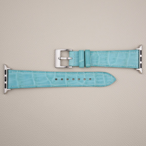 Turquoise Alligator Leather Apple Watch Band
