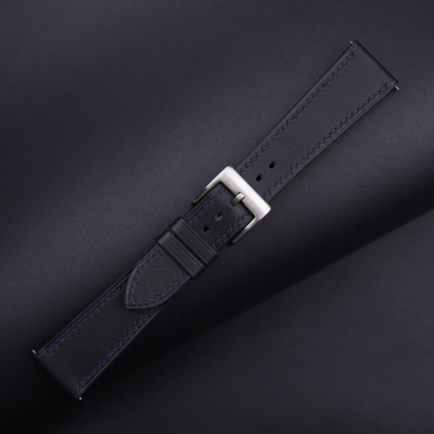 Box Calf Midnight Leather Watch Strap - Image 3