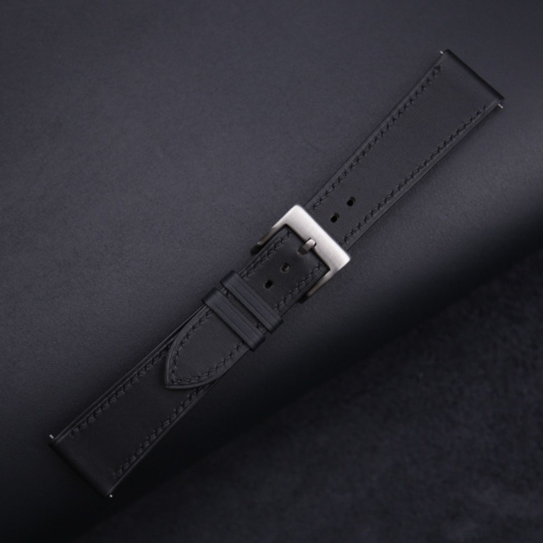 Box Calf Black Leather Watch Strap - Image 3