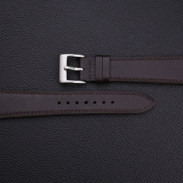 Box Calf Dark Brown Leather Watch Strap - Image 2