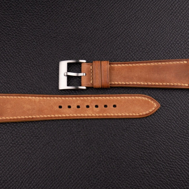 Golden Maya Vegetable Tanned Calfskin Leather Watch Strap - Image 3