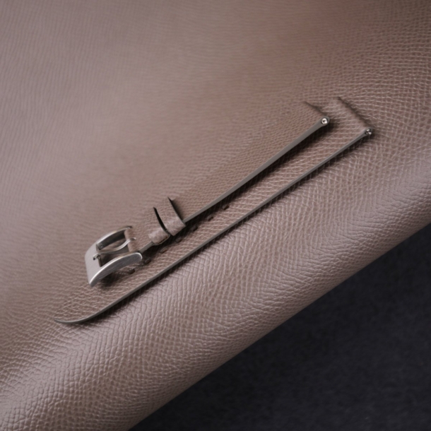 Vintage Light Grey Epsom Leather Slim Watch Strap