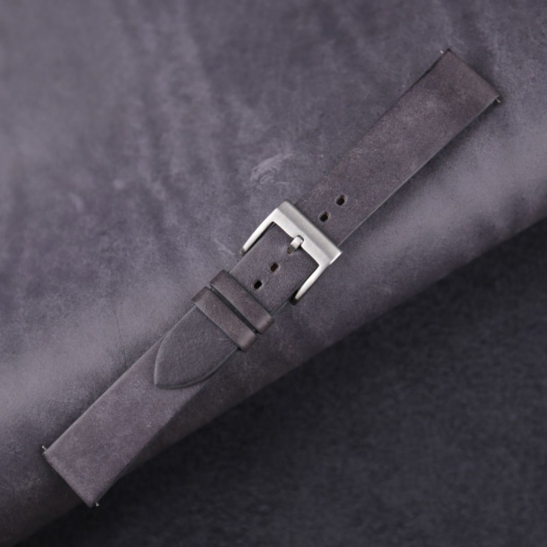 Vintage Purple Maya Vegetable Tanned Calfskin Leather Slim Watch Strap
