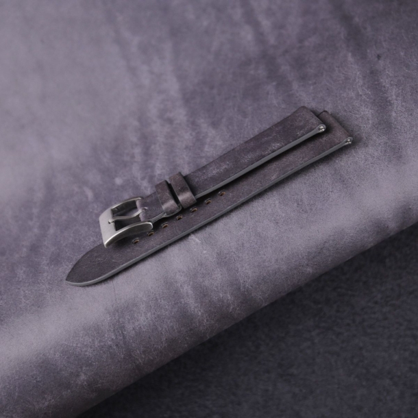 Vintage Purple Maya Vegetable Tanned Calfskin Leather Slim Watch Strap