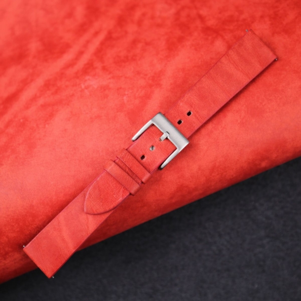 Vintage Brown Maya Vegetable Tanned Calfskin Leather Slim Watch Strap