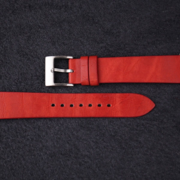 Vintage Brown Maya Vegetable Tanned Calfskin Leather Slim Watch Strap