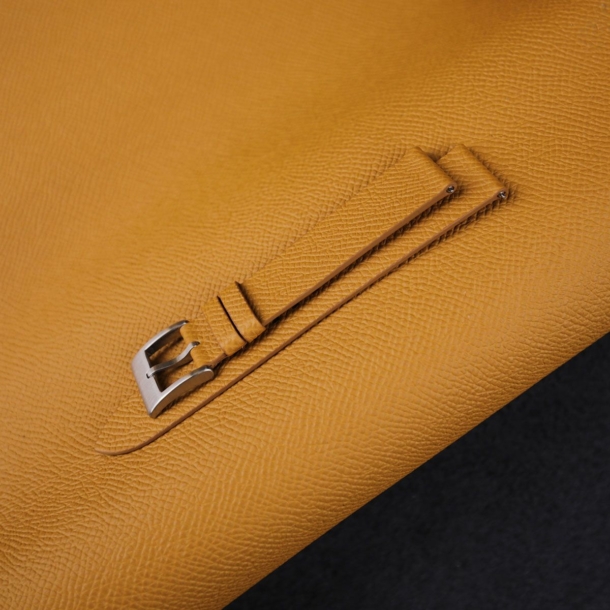 Vintage Sesame Epsom Leather Slim Watch Strap