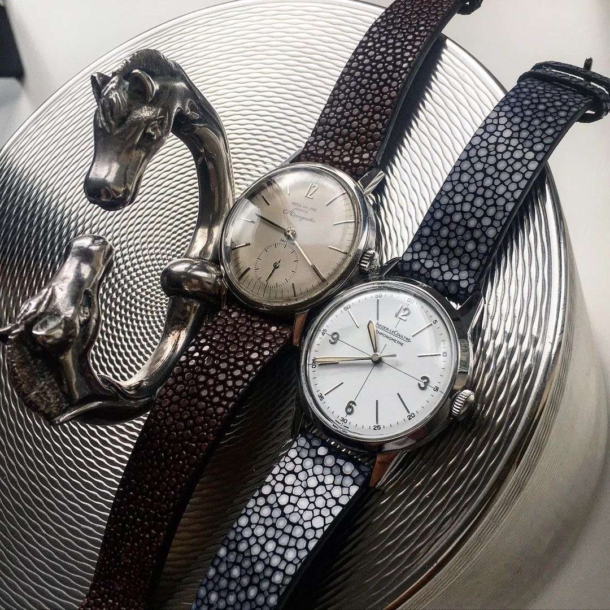 Vintage Black Stingray Leather Watch Strap 2 Vintage Black Stingray Leather Watch Strap - Image 2