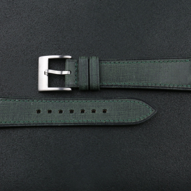 Dark Green Babele Leather Watch Strap