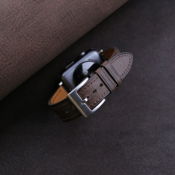 Dark Brown Babele Leather Apple Watch Band