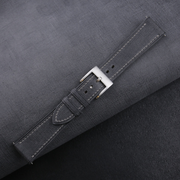 Black Babele Leather Watch Strap
