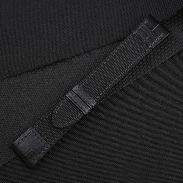 Black Canvas mix Alligator Watch Strap