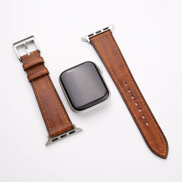 Patina Golden Vachetta Leather Apple Watch Band