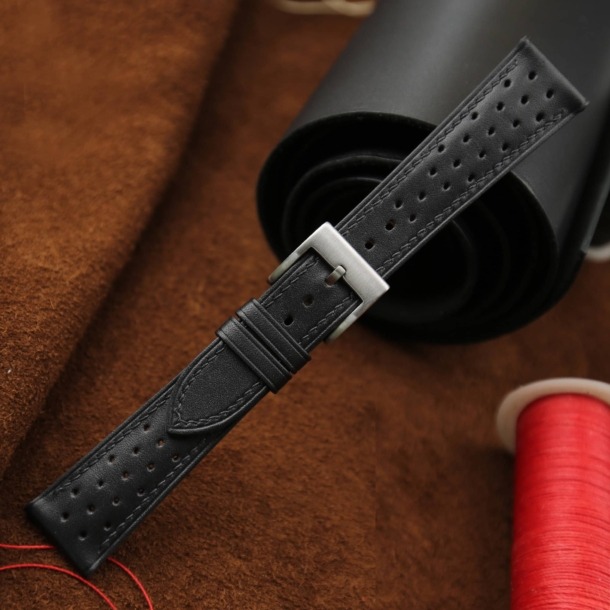 Rally Black Swift Leather Watch Strap 3 Rally Black Swift Leather Watch Strap