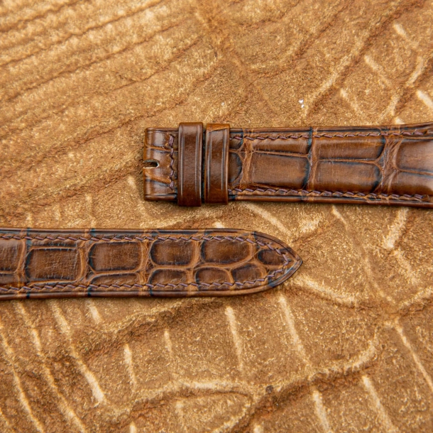 Chestnuts Alligator Leather Alligator Lining Watch Strap