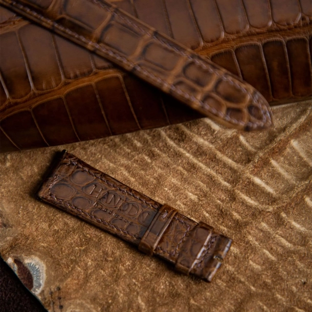 Chestnuts Alligator Leather Alligator Lining Watch Strap