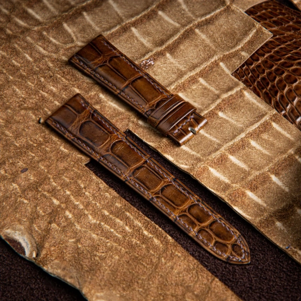 Chestnuts Alligator Leather Alligator Lining Watch Strap