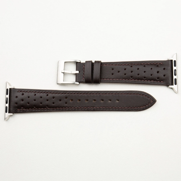 Rally Black Swift Leather Apple Watch Band