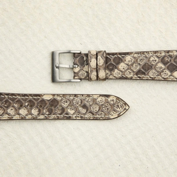 White Python Leather Watch Strap - Image 2