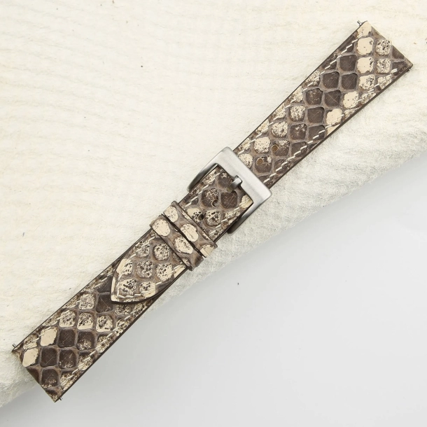 white python leather watch strap