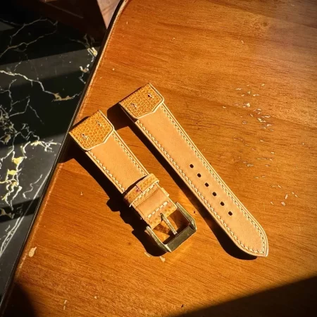 Golden epsom fixed bars watch strap