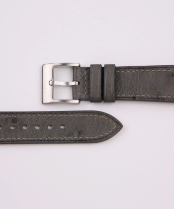 Black Ostrich leather Watch Strap