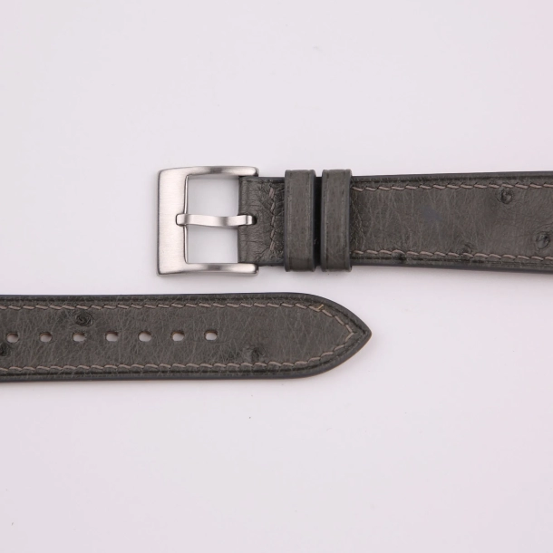 Black Ostrich leather Watch Strap