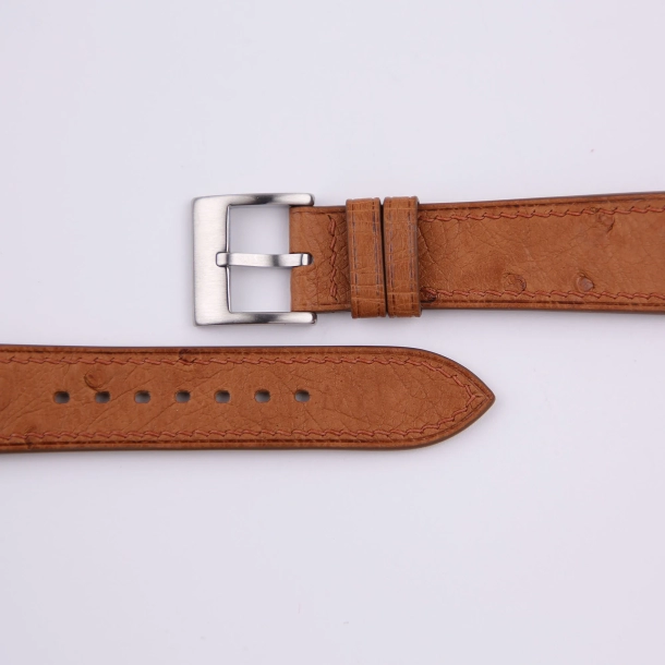 Brown Ostrich leather Watch Strap 2 Brown Ostrich leather Watch Strap