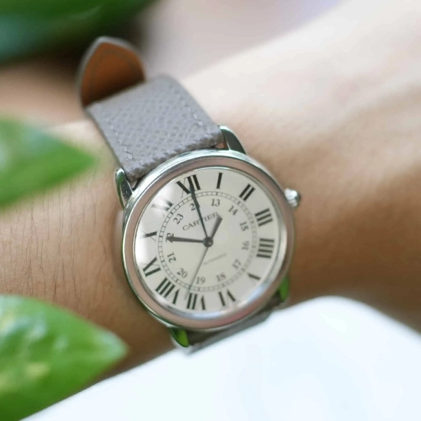 Graphite Grey Epsom Leather Watch Strap - Image 5