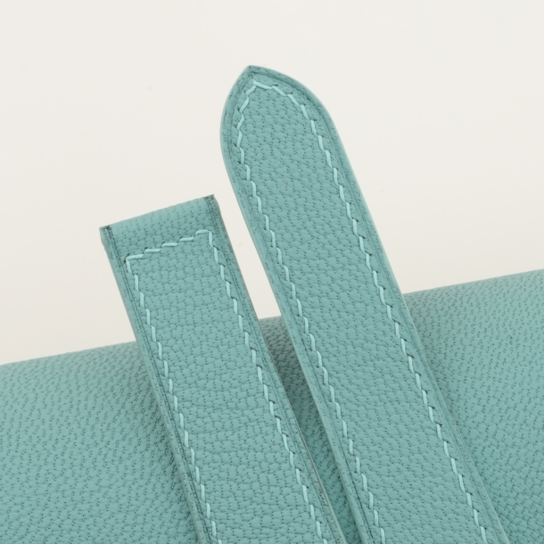 Turquoise Alran Chevre Leather Single Folding Watch Strap