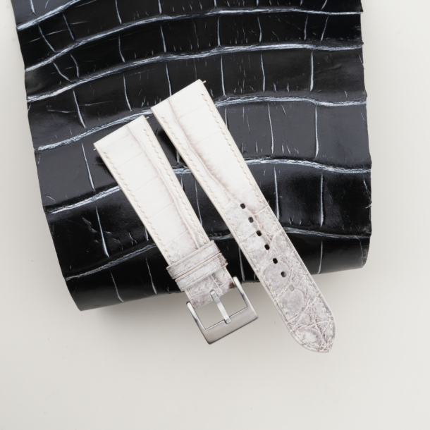 Himalayan Alligator Leather Bund Strap 3 Himalayan Alligator Leather Watch Strap - Bund Strap