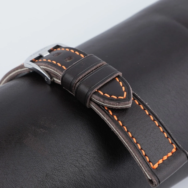Dark Brown Vachetta Veg Leather Strap for PAM Watches