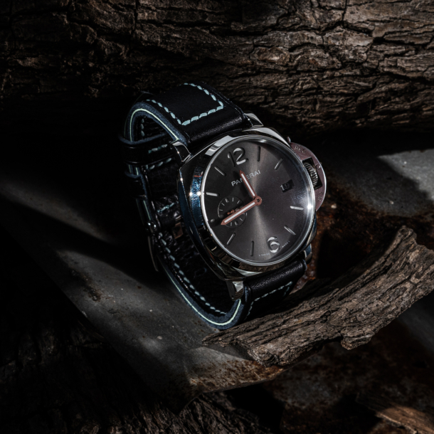 Nightmare Blue Vachetta Veg Leather Strap for PAM Watches