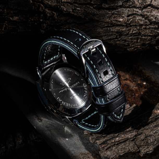 Nightmare Blue Vachetta Veg Leather Strap for PAM Watches