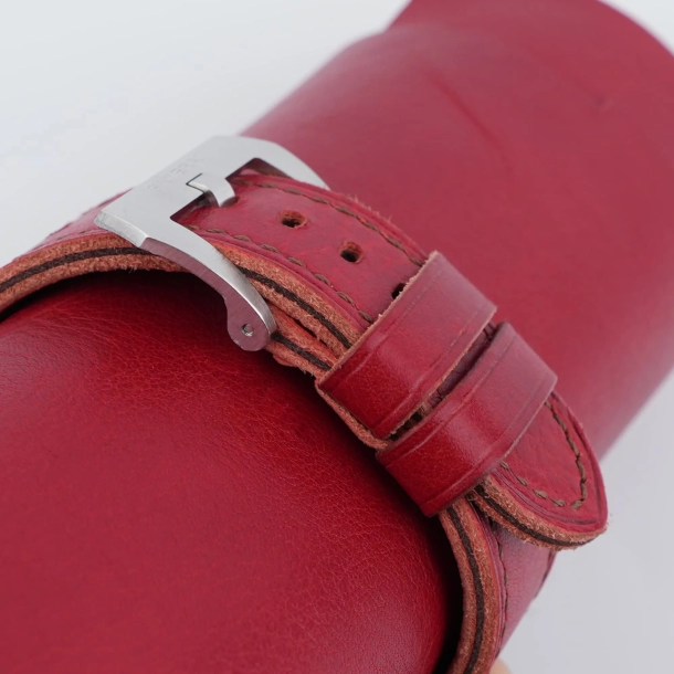 Red Evil Vachetta Veg Leather Strap for PAM Watches