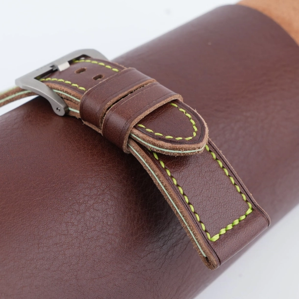 Hickory Brown Vachetta Veg Leather Strap for PAM Watches