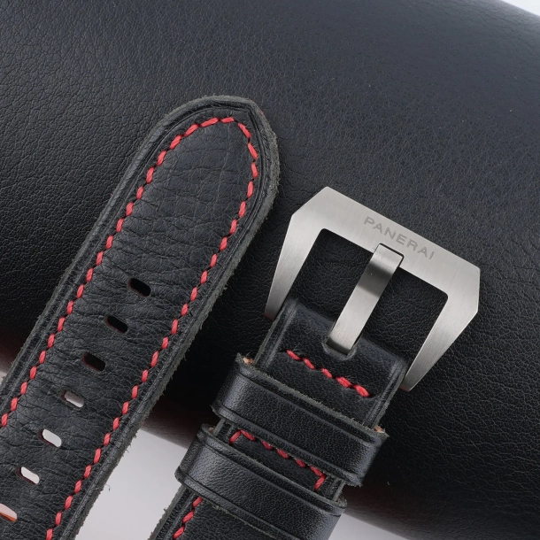 Nautilus Black Vachetta Veg Leather Strap for PAM Watches