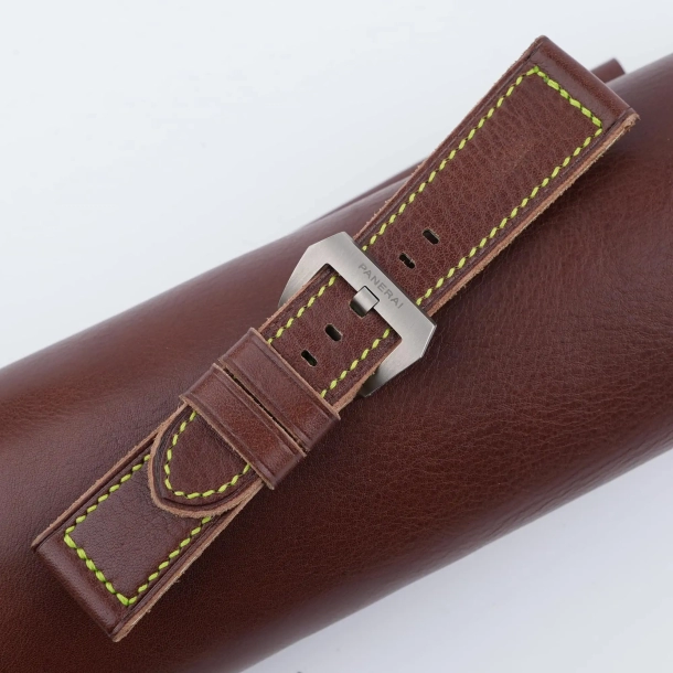 Hickory Brown Vachetta Veg Leather Strap for PAM Watch