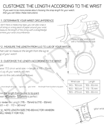 Guide choosing size for samsung watch bands