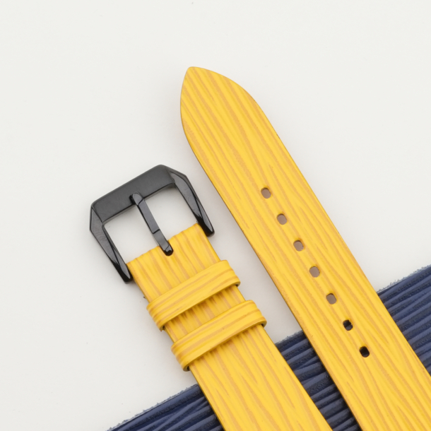 Yellow Calfskin Leather Samsung Watch Band